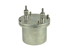 304 stainless steel vacuum planetary milling jars for sealed inert-gas grinding with corrosion resistance in battery, ceramic and metallurgy research.