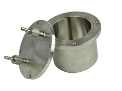 304 stainless steel vacuum planetary milling jars for sealed inert-gas grinding with corrosion resistance in battery, ceramic and metallurgy research.