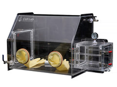 Cell Lab acrylic glove box provides a low-oxygen, low-moisture inert atmosphere for safe laboratory chemical handling, teaching and research use.