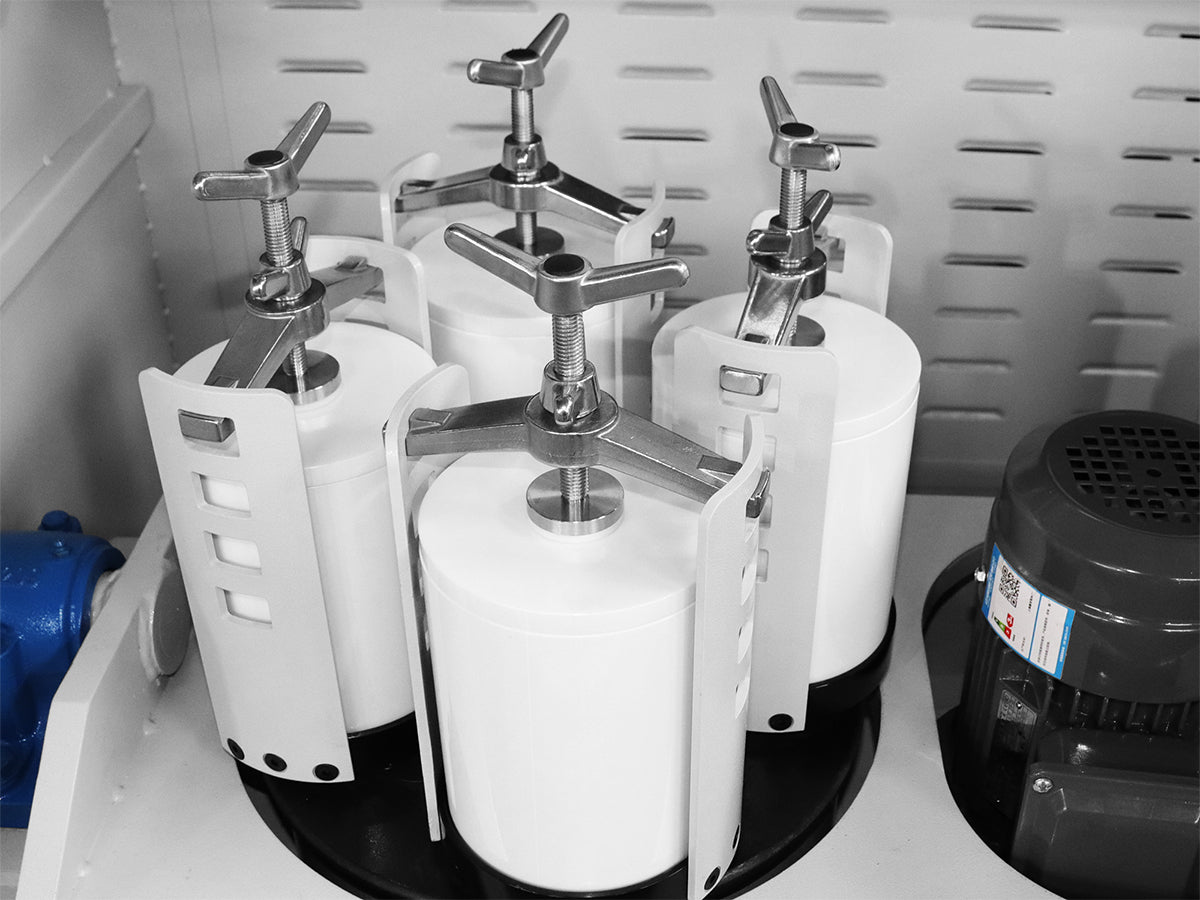 Cell Lab Three-Axis Planetary Ball Mill: dry / wet / vacuum milling for powder size reduction. Ideal for battery materials, ceramics and nanomaterials research.