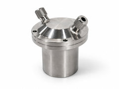 Cell Lab alumina vacuum milling jars with SUS304 vacuum sleeve for inert gas and vacuum planetary ball milling of ceramic and battery materials.