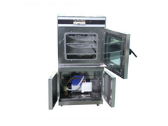 Cell Lab automatic precision vacuum drying oven with pluggable shelf heating and touchscreen PID control offers independent shelf temperature zones, automatic vacuum regulation, and optional integrated pump for precise low-pressure drying.