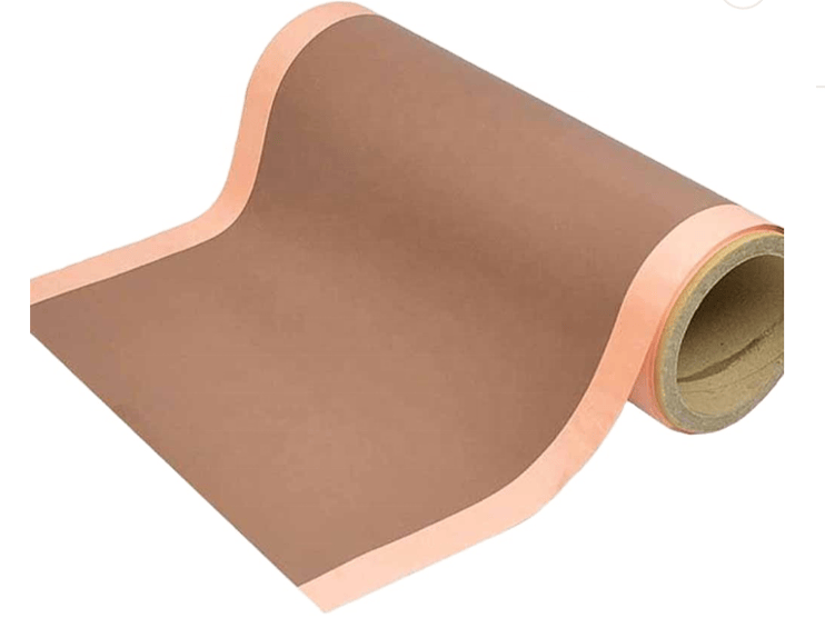 Cell Lab carbon coated copper foil (260 mm width, 11 µm, single side, 2 kg roll) – conductive current collector for lithium-ion batteries with improved adhesion, conductivity, and corrosion resistance.