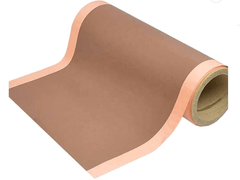 Cell Lab carbon coated copper foil (260 mm width, 11 µm, single side, 2 kg roll) – conductive current collector for lithium-ion batteries with improved adhesion, conductivity, and corrosion resistance.