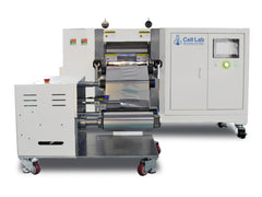 Cell Lab Electric Electrode Calendaring Machine with 330 mm Rollers, 40 Ton Pressure and PLC Control for High-Precision Battery Electrode Densification
