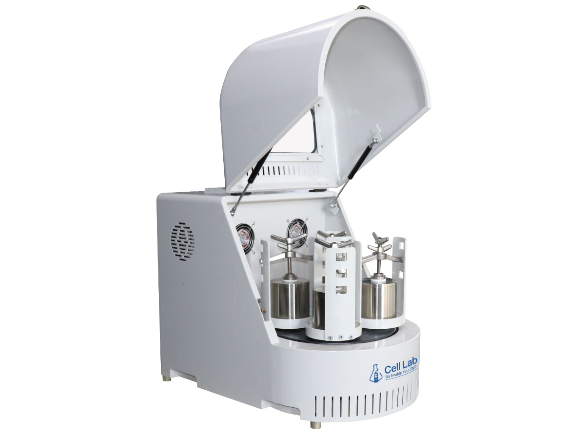 Cell Lab Vertical Planetary Ball Mills offer high energy, programmable, dry/wet/ vacuum-ready grinding across lab to pilot scale. Glove box compatible small model; large models deliver throughput with ultrafine size reduction.ball mill machine planetary ball mill ball mill for sale ball mill grinder lab ball mill small ball mill.