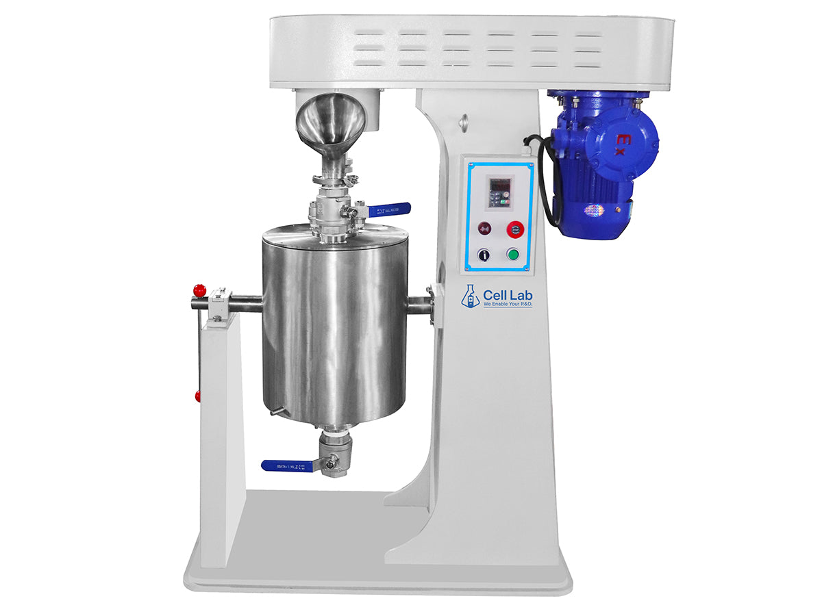 Cell Lab laboratory attritor stirred ball mills for low-noise, efficient particle size reduction and dispersion in battery, ceramic and pharmaceutical research.