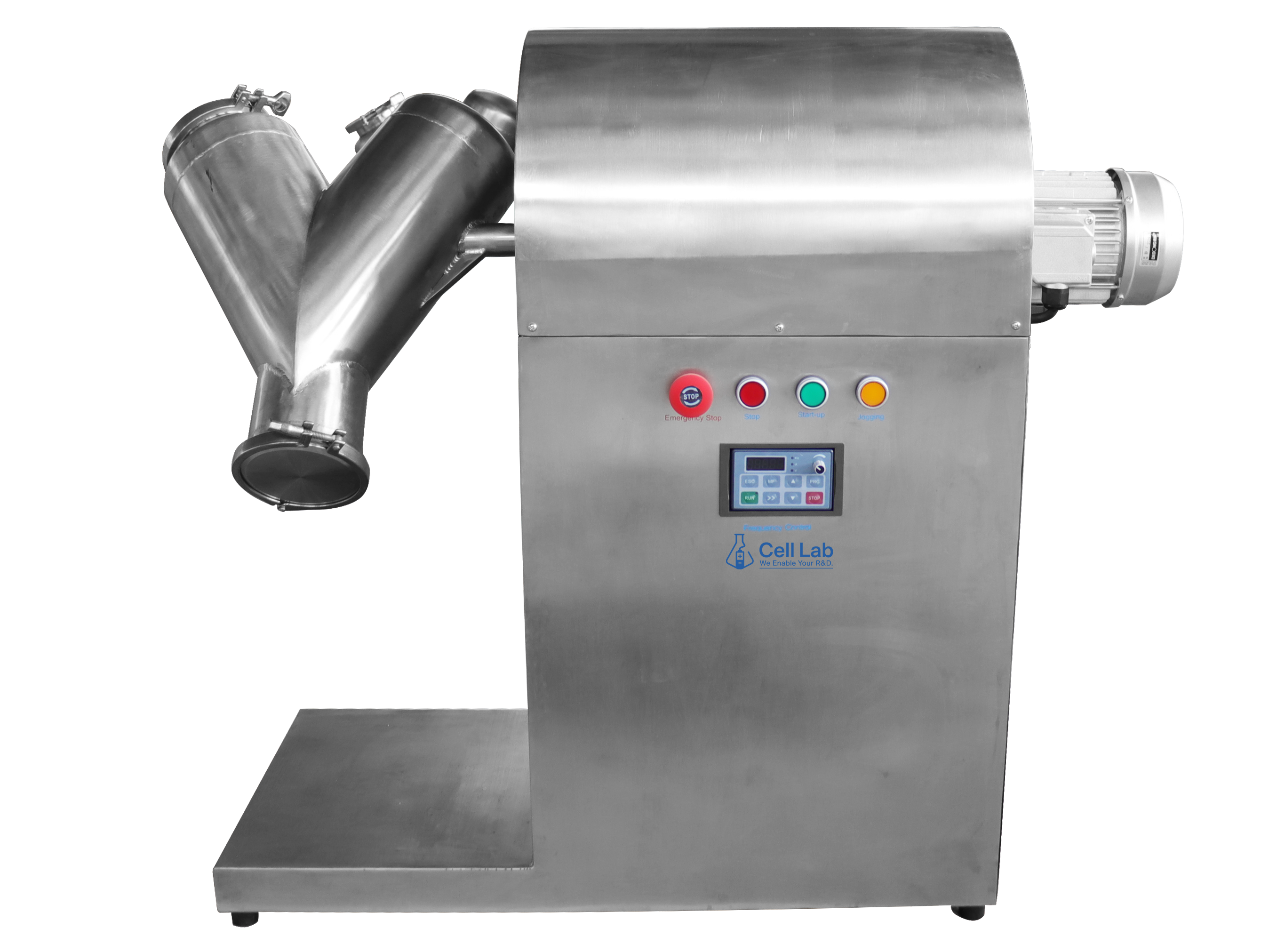 Cell Lab laboratory V-shape powder mixers provide high-efficiency, homogeneous blending of powders and granules. Made from stainless steel, ideal for pharmaceutical, food, chemical, and materials R&D.