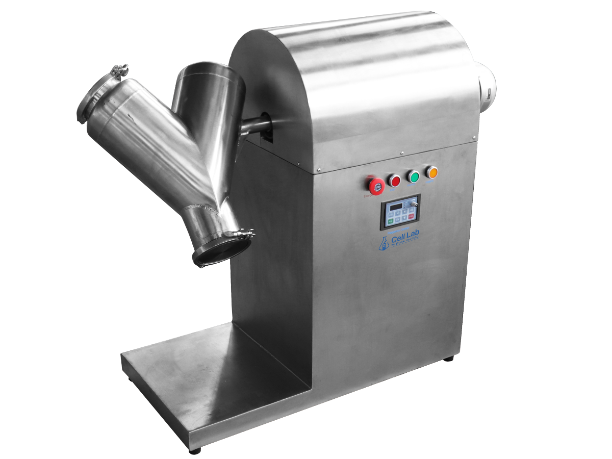 Cell Lab V-Shape Powder Mixer for Homogeneous Powder Blending in Pharma, Food and Chemical R&D