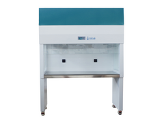 Cell Lab vertical laminar flow cabinet ensures ISO Class 100 clean air with HEPA filtration for sterile laboratory and microbiological operations.