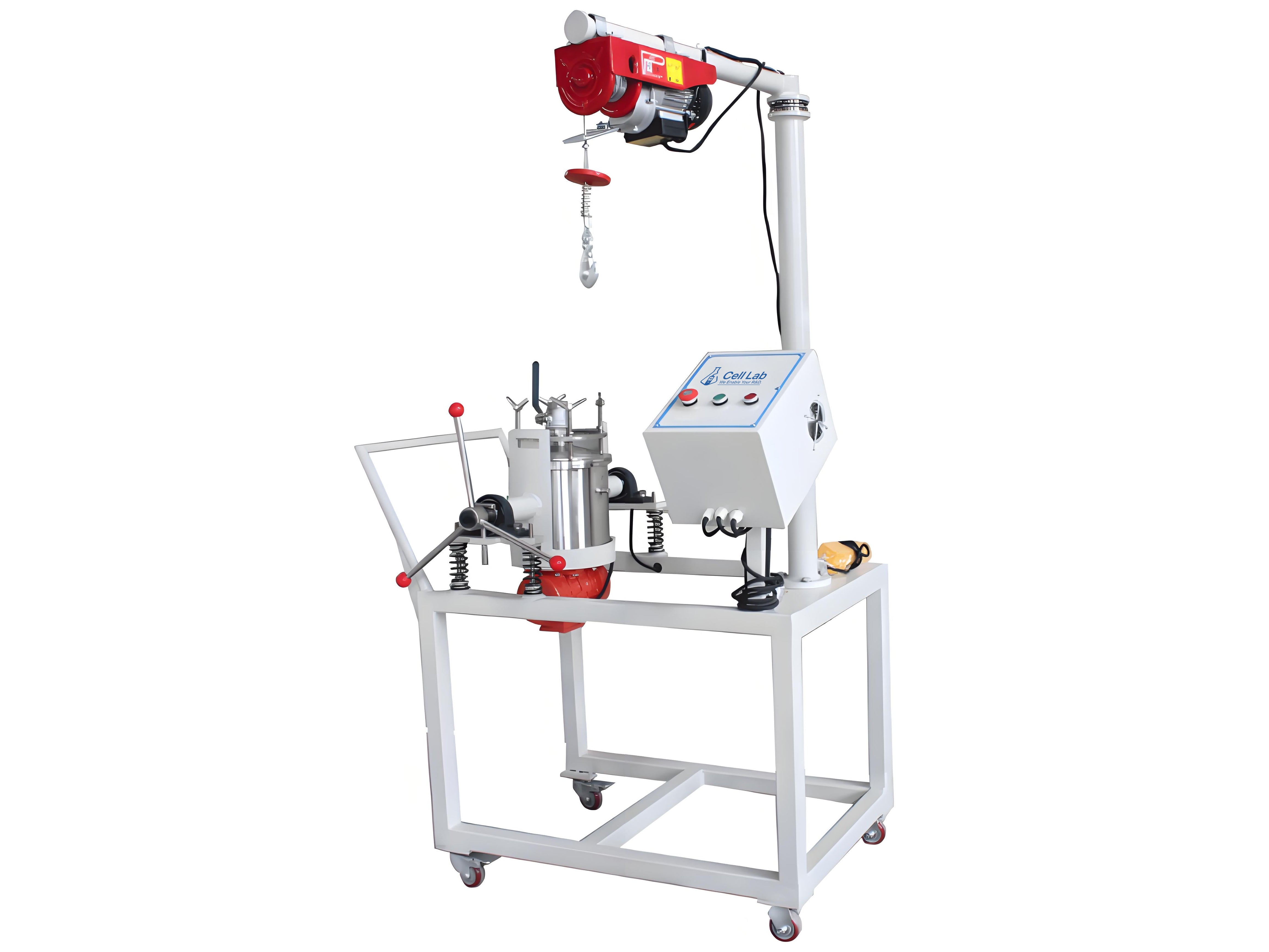 Cell Lab planetary ball mill loading system integrates feeding, dumping, and vibrating functions for 20 L–100 L mills, improving material handling efficiency and safety in industrial and laboratory environments.ball mill machine planetary ball mill ball mill for sale ball mill grinder lab ball mill small ball mill.