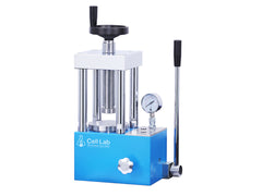 Cell Lab 40-Ton Manual Hydraulic Pellet Press: lab-scale press for FTIR/XRF, battery electrode, ceramics, metallurgy, and catalysis.