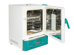 Cell Lab High-precision portable drying and sterilising oven with 3.5-inch PID touchscreen and forced convection (RT + 10 – 300 °C). Ideal for laboratory, medical, and industrial heat-processing applications.