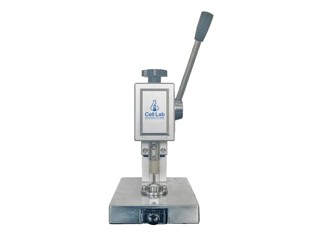 Cell Lab precision disc cutter – manual coin cell electrode punching tool for lithium-ion battery research. Compact, durable, and accurate cutter for electrode and separator disc preparation in R&D laboratories.