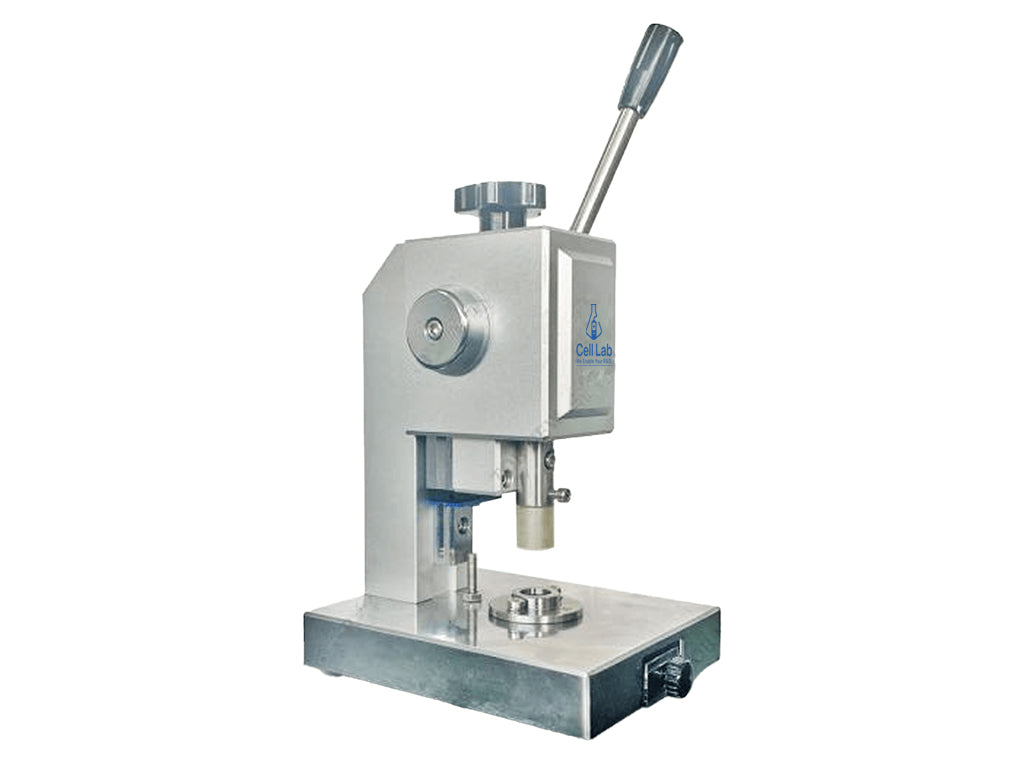 Cell Lab precision disc cutter – manual coin cell electrode punching tool for lithium-ion battery research. Compact, durable, and accurate cutter for electrode and separator disc preparation in R&D laboratories.