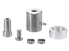 Cell Lab ring-shaped dry pellet pressing die sets — stainless steel RC60–62 dies for ring pellet formation in catalysis, gas absorption, batteries, and pharmaceuticals.