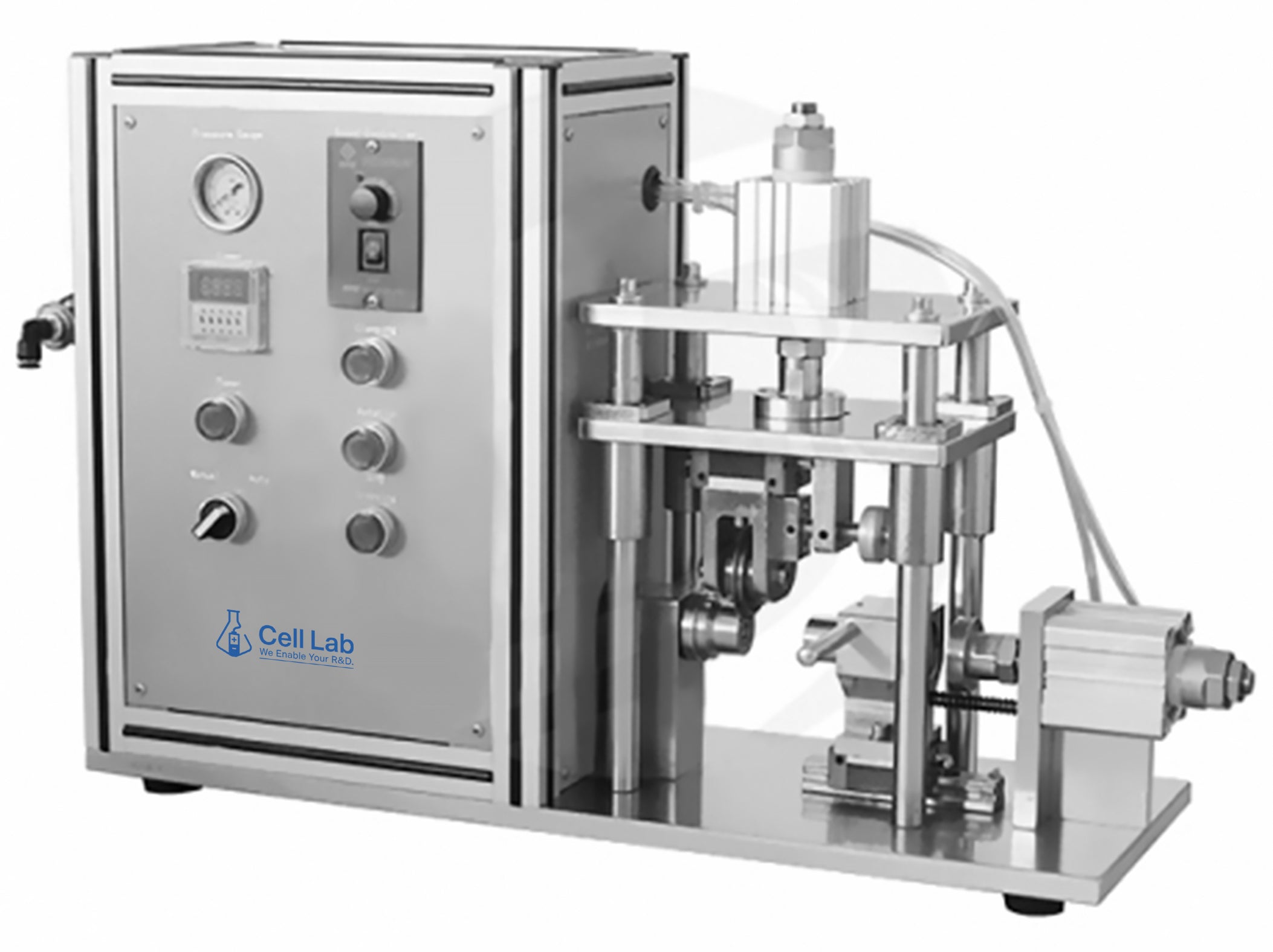 Cell Lab Semi-Auto Grooving Machine offers ±0.1 mm precision, adjustable control and multi-format compatibility for cylindrical battery and capacitor case processing in R&D and production.