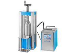 Cell Lab Split Type Electrical Cold Isostatic Press (CIP) series – 65T and 150T models with Ø50–80 mm vessels, programmable pressurisation, and up to 300 MPa chamber pressure for ceramics, metallurgy, and solid-state battery R&D.