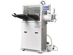 Cell Lab stainless steel glove boxes with gas purification system maintain O₂ / H₂O < 1 ppm for battery, OLED, and semiconductor research.