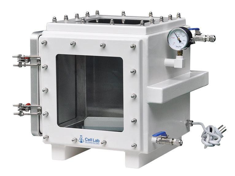 Cell Lab stainless steel vacuum chambers provide high-purity storage for air-sensitive materials, inert gas control and durable 304 stainless steel.