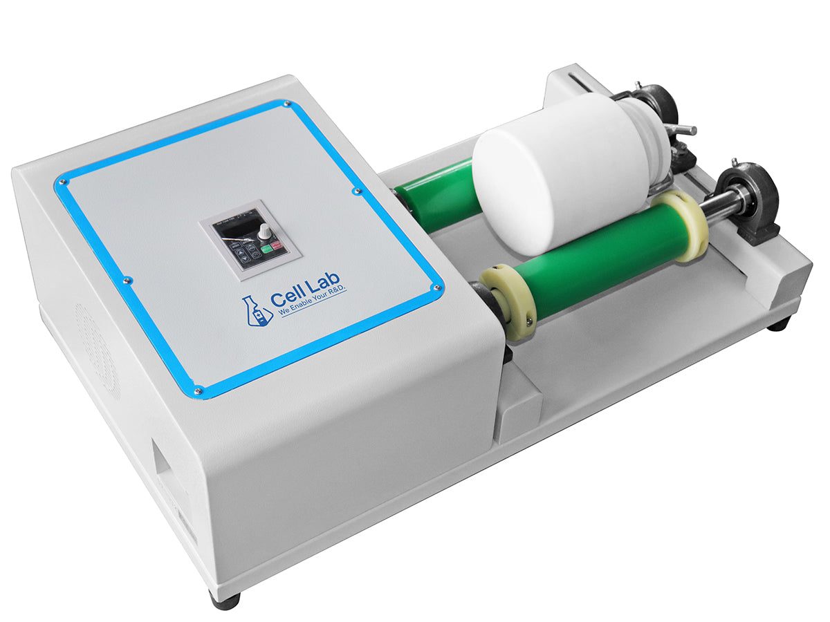 Cell Lab Table Top Lab Roller Jar Mill (0.5–5L jars) offers compact design for lab grinding & mixing in chemistry, materials & battery R&D.