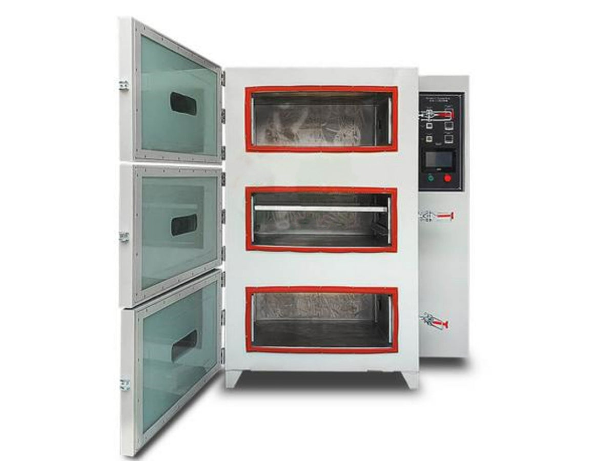 Cell Lab Three-Layer Automatic Vacuum Drying Oven for Lithium-Ion Battery Electrodes, Programmable PID Control, Independent Chambers, ≤100 Pa Vacuum