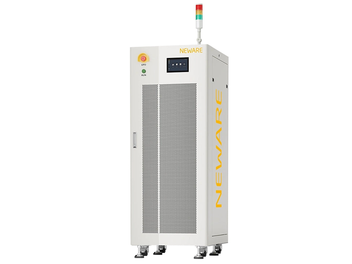 Neware CE-6000 battery testing system for cells, modules, packs, and ESS applications. Regenerative energy recovery, BMS testing, pulse analysis, and up to 3000V testing capability.