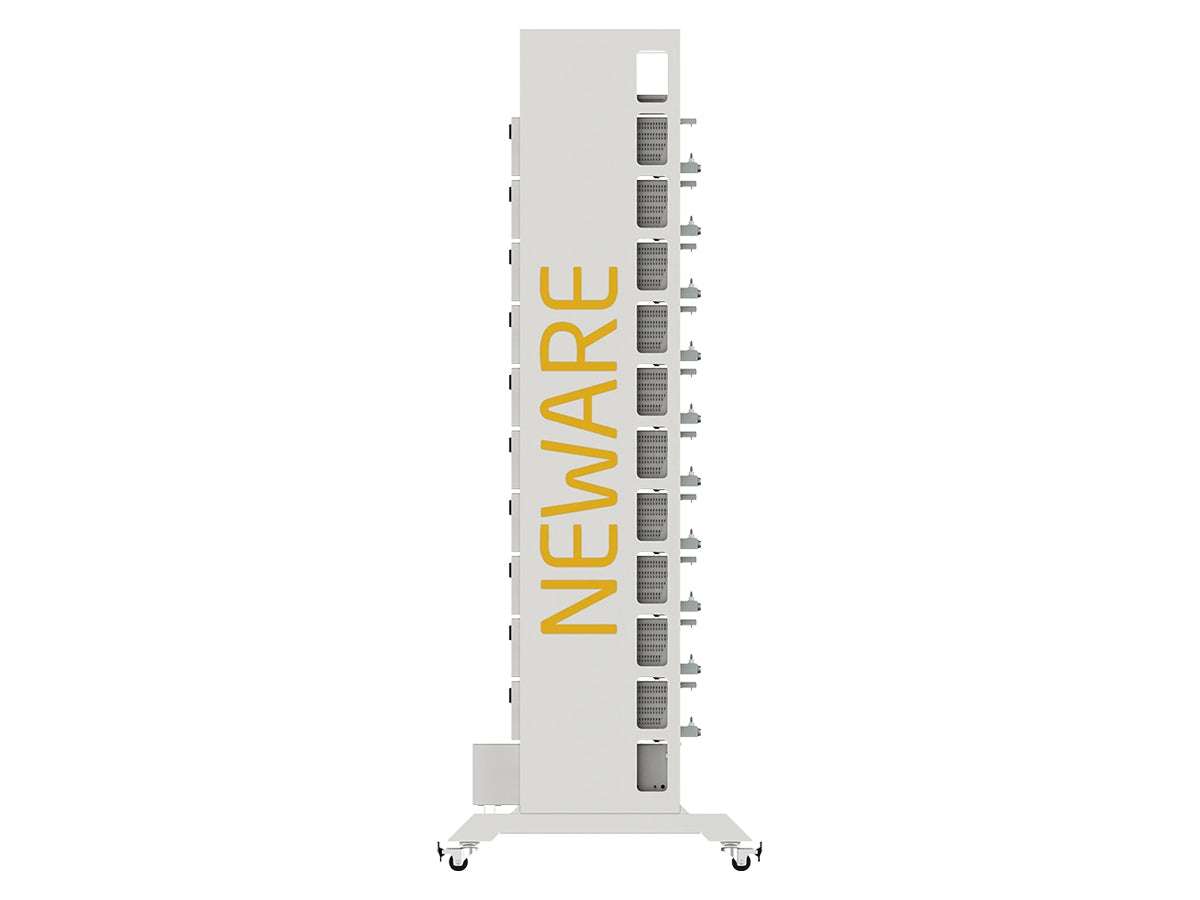 Neware CT-4008Q-5V6A-S1 battery tester with 8 channels, four-range 0.5mA–6A output, pulse testing, DCIR analysis, and high-precision electrochemical testing.