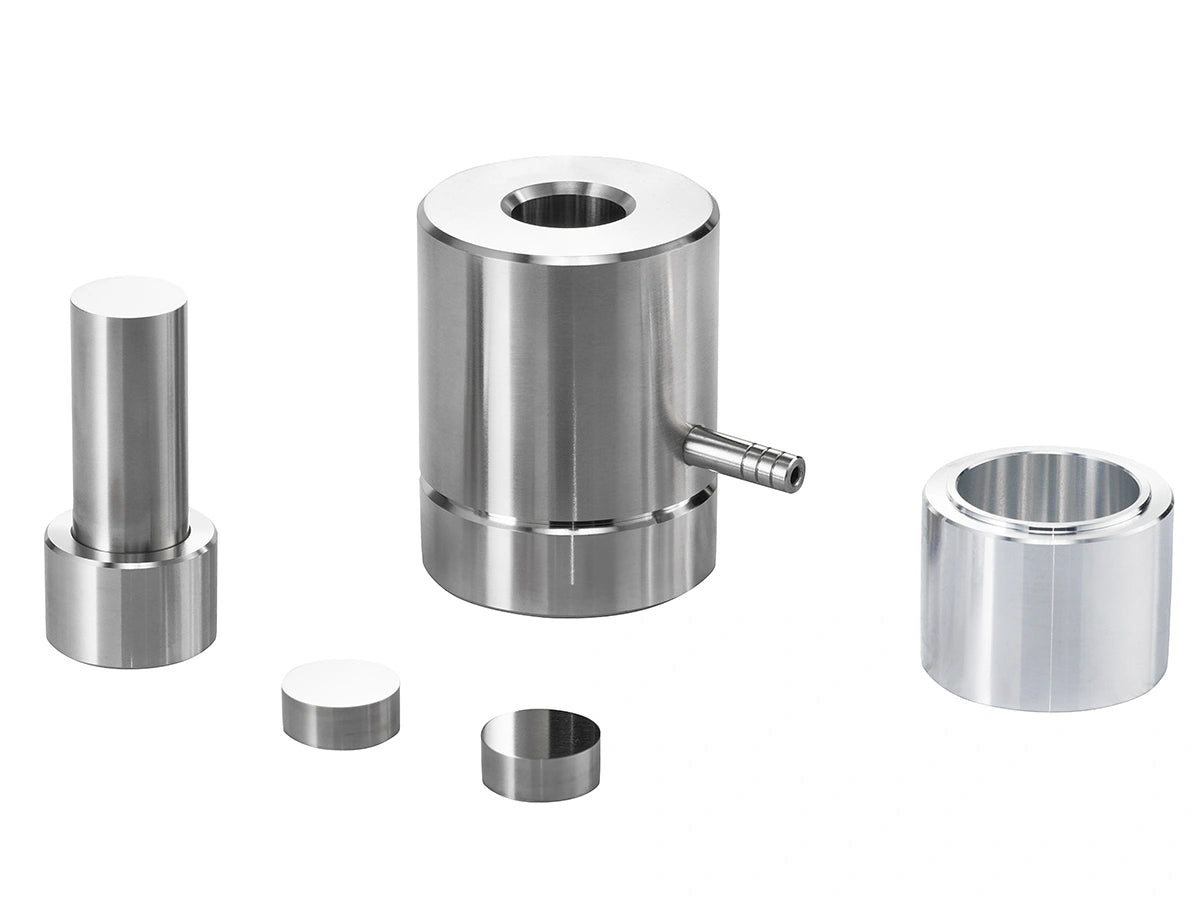 Cell Lab Cylindrical Pellet Pressing Die Sets (2-60 mm) for Spectroscopy, Battery R&D, Ceramics and Powder Metallurgy with Stainless Steel Construction