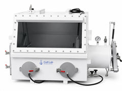 Cell Lab 354L compact stainless steel glove box with antechamber provides a high-purity inert atmosphere for battery R&D, semiconductor research, and chemical.
