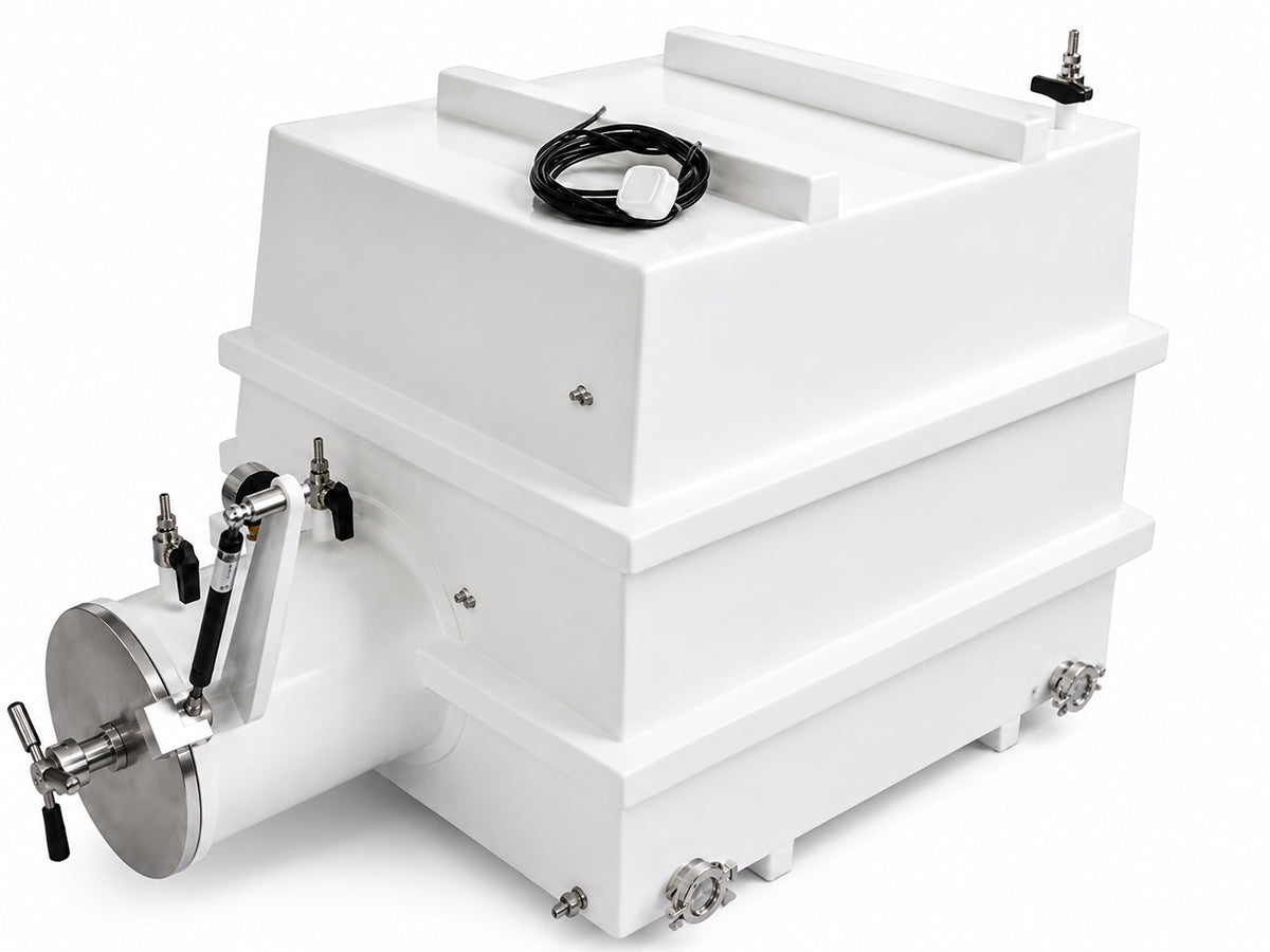 Cell Lab 354L compact stainless steel glove box with antechamber provides a high-purity inert atmosphere for battery R&D, semiconductor research, and chemical.