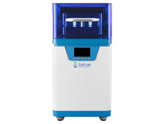Cell Lab automatic hot press with 60 ton capacity, dual 500×500 mm heating platens and programmable control for battery, composite and material research applications.