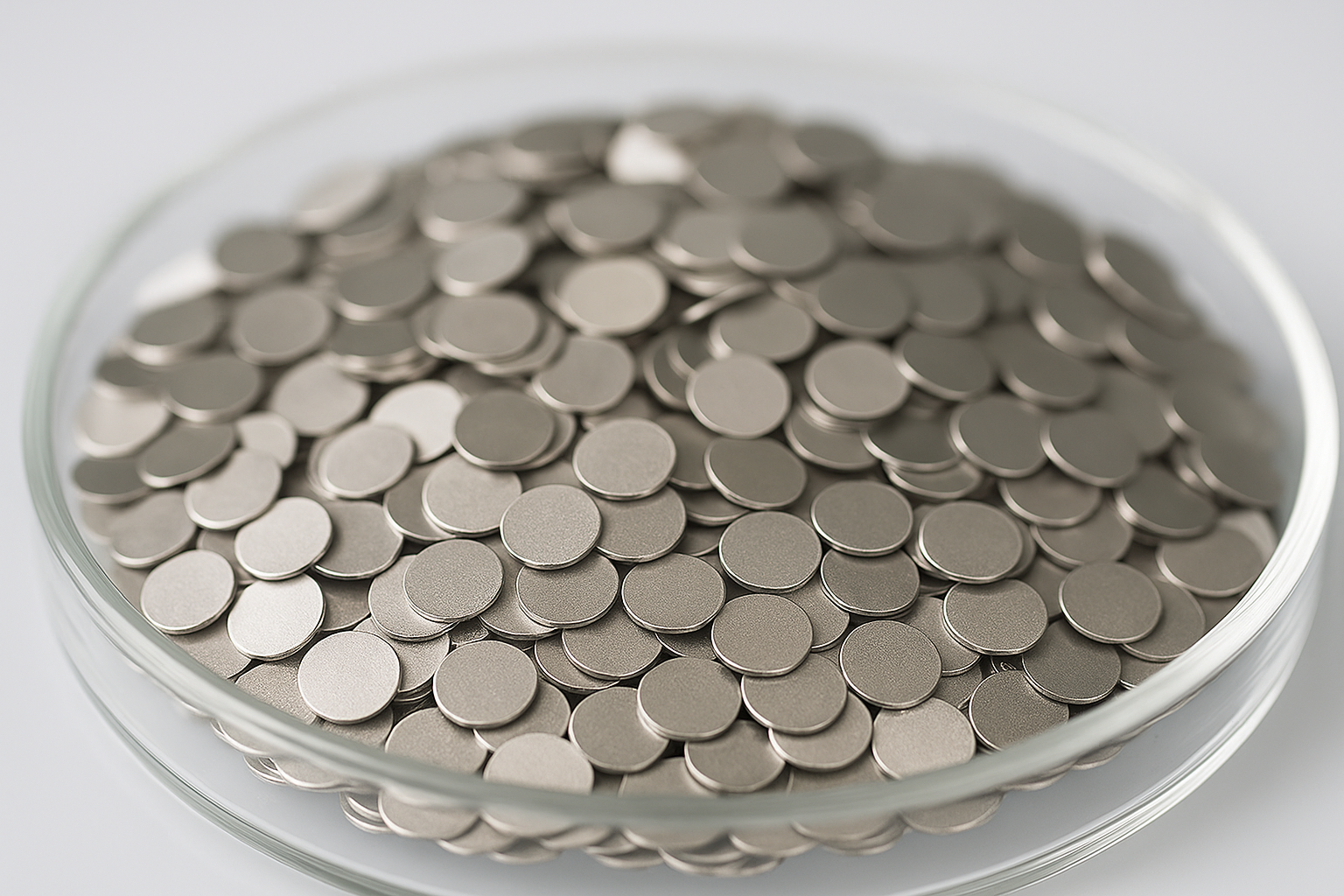 Cell Lab Battery Grade Lithium Chips — 99.9% pure lithium metal chips for coin cells (CR2016, CR2032), Li-ion & Li-metal battery research.