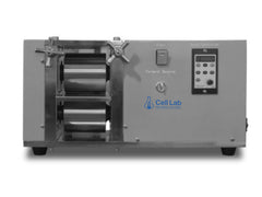 Cell Lab benchtop electric cold roller press (100 mm width) offers variable-speed control (0–40 mm/s), ≤ 2 µm precision, and glovebox-compatible design for battery electrode calendaring and density enhancement.