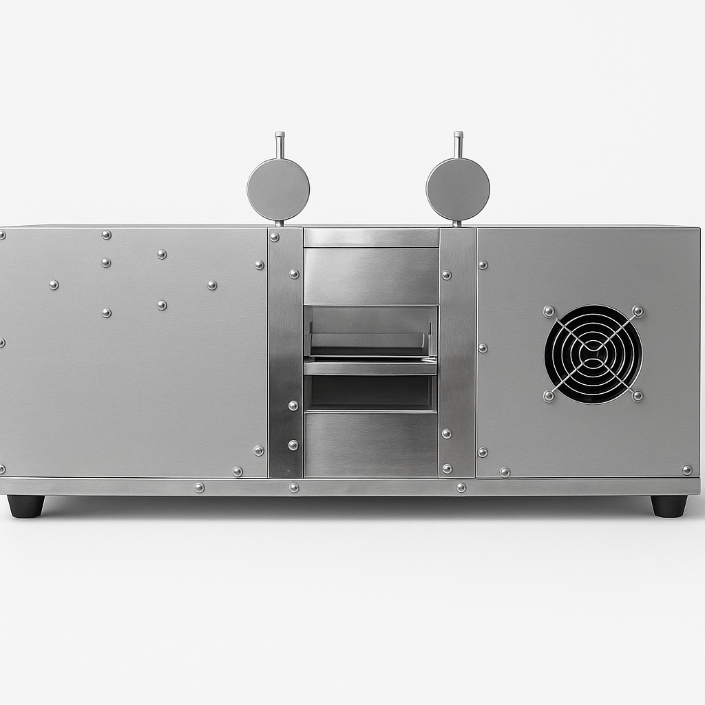Cell Lab benchtop heated roller press (up to 120 °C) for battery electrode calendaring offers ≤ 2 µm precision, variable-speed control, and compact glovebox-compatible design for R&D densification.