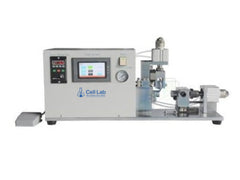 Cell Lab semi-auto battery grooving machine forms precise 1.2–2.0 mm grooves for CR123–32650 cell cases with ±0.1 mm accuracy—compact, air-driven solution for battery R&D and pilot production.