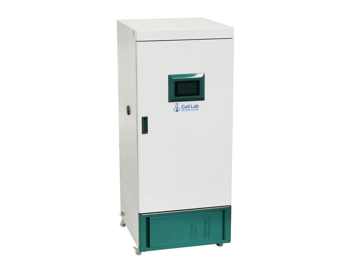 Cell Lab Programmable plant and microbial growth chamber with full-spectrum LED lighting (0–30 000 Lux) and PID temperature control (0–65 °C). Ensures uniform conditions for biological and environmental research.