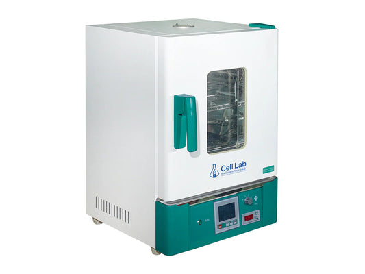 Cell Lab constant temperature incubator IB00032 with PID control, forced convection airflow and digital temp limiter for microbiology and lab incubation.
