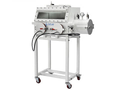 Cell Lab compact stainless steel glove box with antechamber provides a high-purity inert atmosphere for battery R&D, semiconductor research, and chemical synthesis. Durable 304 stainless steel design with customisable options.