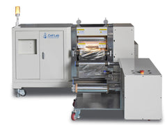 Cell Lab Electric Electrode Calendaring Machine with 330 mm Rollers, 40 Ton Pressure and PLC Control for High-Precision Battery Electrode Densification