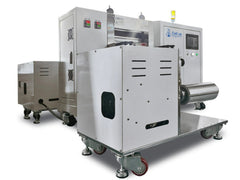 Cell Lab Electric Electrode Calendaring Machine with 330 mm Rollers, 40 Ton Pressure and PLC Control for High-Precision Battery Electrode Densification