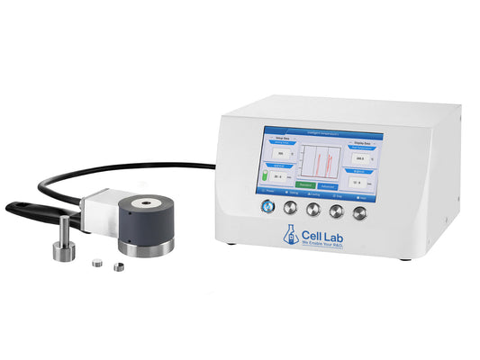 Cell Lab Heating Pellet Pressing Die Sets (0.25"–1", 300–500 °C): hardened alloy steel dies for laboratory powder compaction. Ideal for battery R&D, ceramics, polymers, minerals, and pharmaceuticals. Powered by 220V / 50 Hz.