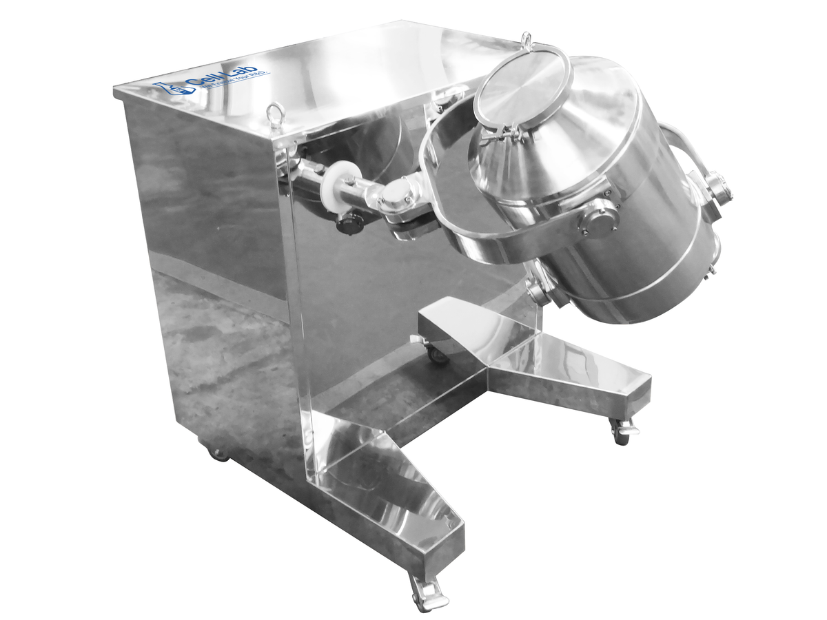 Cell Lab 3D movement laboratory powder mixer provides efficient, homogeneous blending of powders and granules using three-dimensional motion. Durable stainless steel design for pharmaceutical, chemical, and material R&D applications.