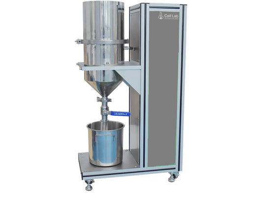 Cell Lab de-ironing and filtration unit combines vacuum filtration and 8000–10000 Gauss magnetic separation to purify battery slurries, removing metallic contaminants for high-quality electrode preparation.