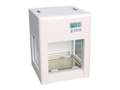 Cell Lab mini laminar flow cabinet and fume hood provide ISO Class 5 clean air with HEPA filtration, LED/LCD control, and UV safety for compact laboratory environments, ensuring reliable sample and operator protection.
