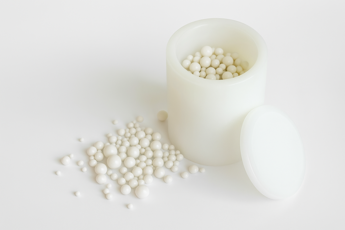 Cell Lab nylon (PA6) planetary ball mill jars offer excellent abrasion resistance, chemical stability and low contamination for medium-hard and abrasive samples in R&D milling applications.