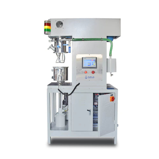 Cell Lab planetary vacuum mixer delivers uniform slurry mixing under vacuum conditions for solid-state battery, ceramic, and advanced material research.