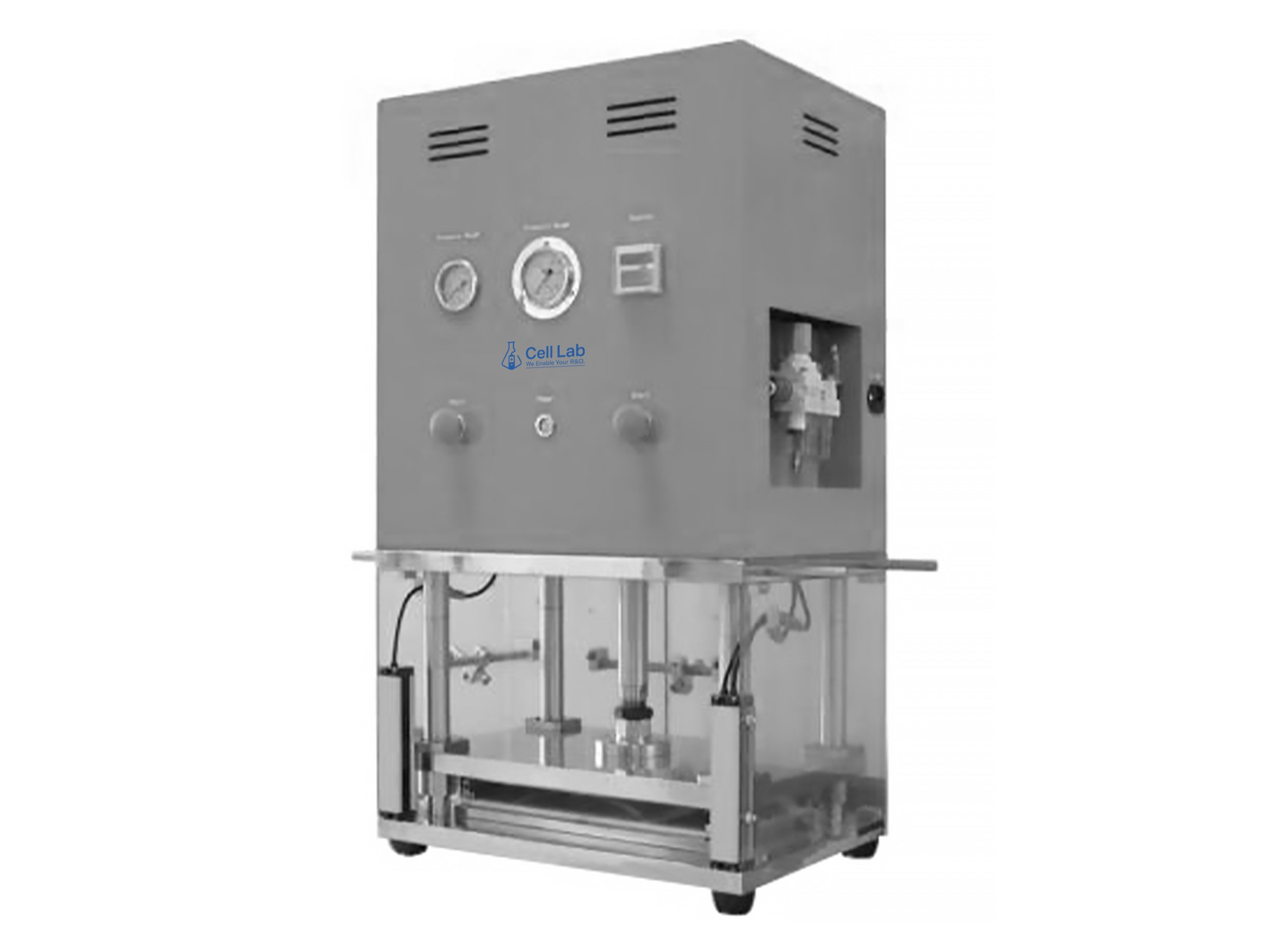 Cell Lab semi-auto die cutter for pouch cell electrode cutting delivers ±0.1 mm precision, 3-ton pressure, and high throughput, ideal for lithium-ion battery R&D and pilot production.