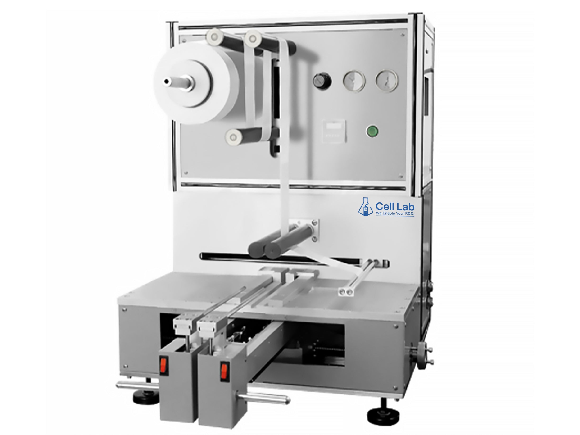 Cell Lab Semi-Auto Electrode Stacking Machine provides precision Z-fold lamination with PLC control, tension correction and ±0.05 mm accuracy for lithium-ion pouch cell R&D and pilot production.