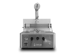 Cell Lab semi-automatic pouch cell stacking machine for electrode alignment offers Z-shape layering, 200 × 200 mm capacity, and compact benchtop design for precise battery R&D assembly.